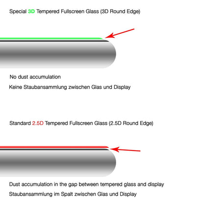 NALIA Schutzglas kompatibel mit iPhone 6 Plus / 6S Plus, Full-Cover Displayschutz Handy-Folie, 9H Härte Glas-Schutzfolie Bildschirm-Abdeckung, Schutz-Film Screen Protector Glass - Transparent (weiß)