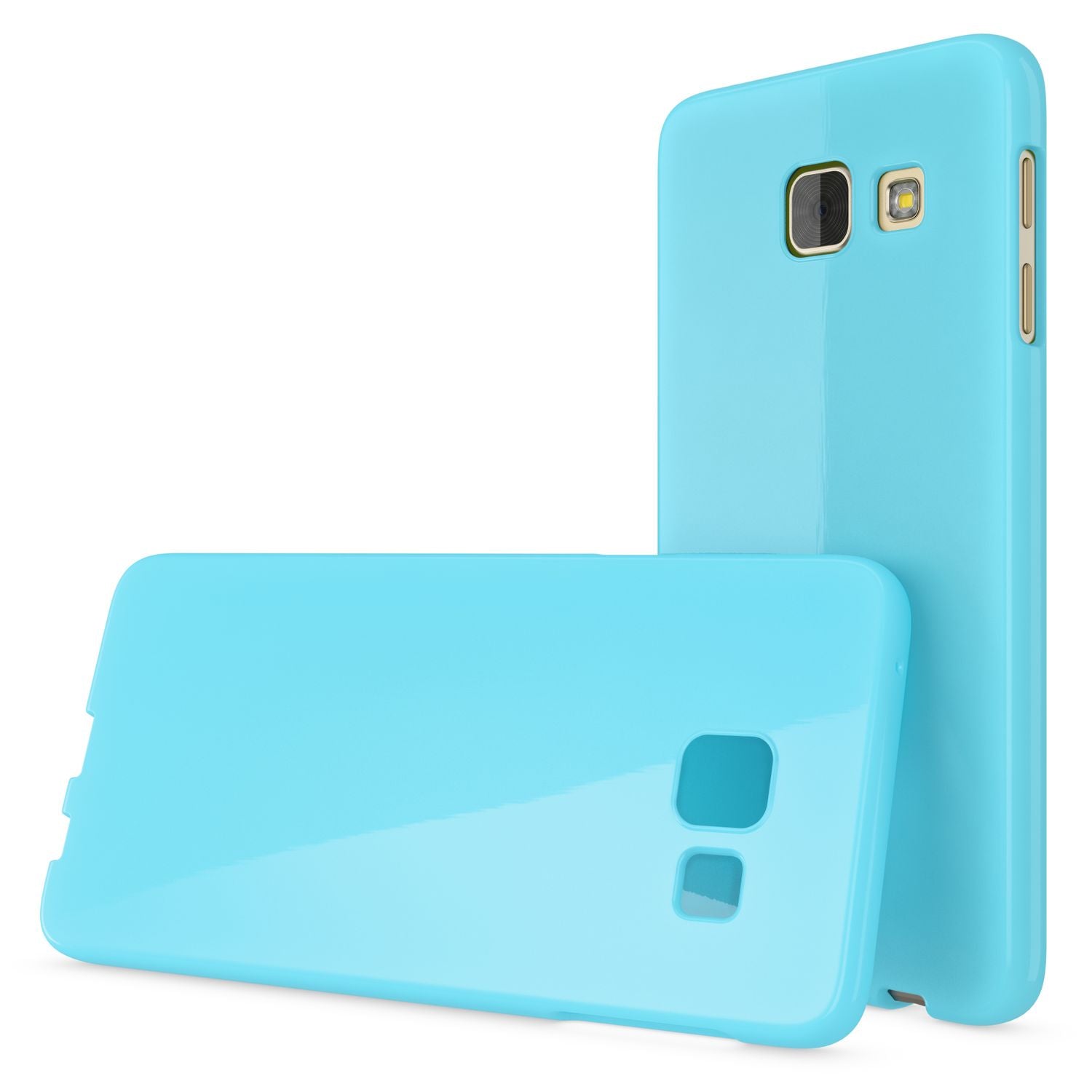 NALIA Handyhülle kompatibel mit Samsung Galaxy A5 2017, Ultra-Slim TPU Silikon Jelly Case Hülle, Dünne Gummi Schutzhülle Skin, Etui Handy-Tasche Telefon-Schale Back-Cover Smart-Phone Bumper - Türkis