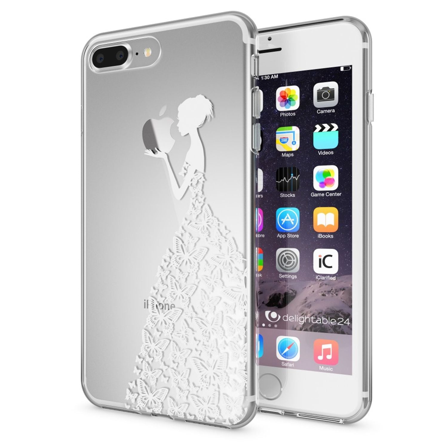 NALIA Handyhülle kompatibel mit iPhone 8 Plus / 7 Plus, Slim Silikon Motiv Handy-Case Crystal Schutz-Hülle Dünn Durchsichtig, Etui Back-Cover Schale Transparent Bumper