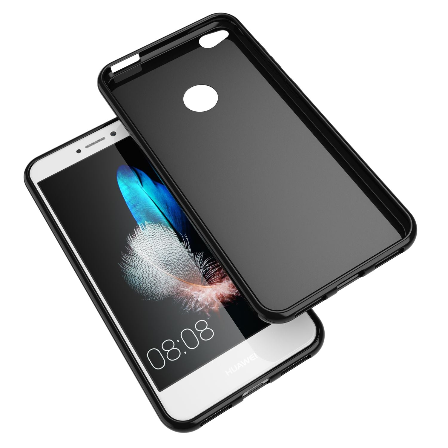 NALIA Handyhülle kompatibel mit Huawei P8 Lite 2017, Ultra-Slim Silikon Case Cover, Dünne Crystal Schutz-Hülle, Etui Handy-Tasche Back-Cover Smart-Phone Bumper, TPU Gummihülle