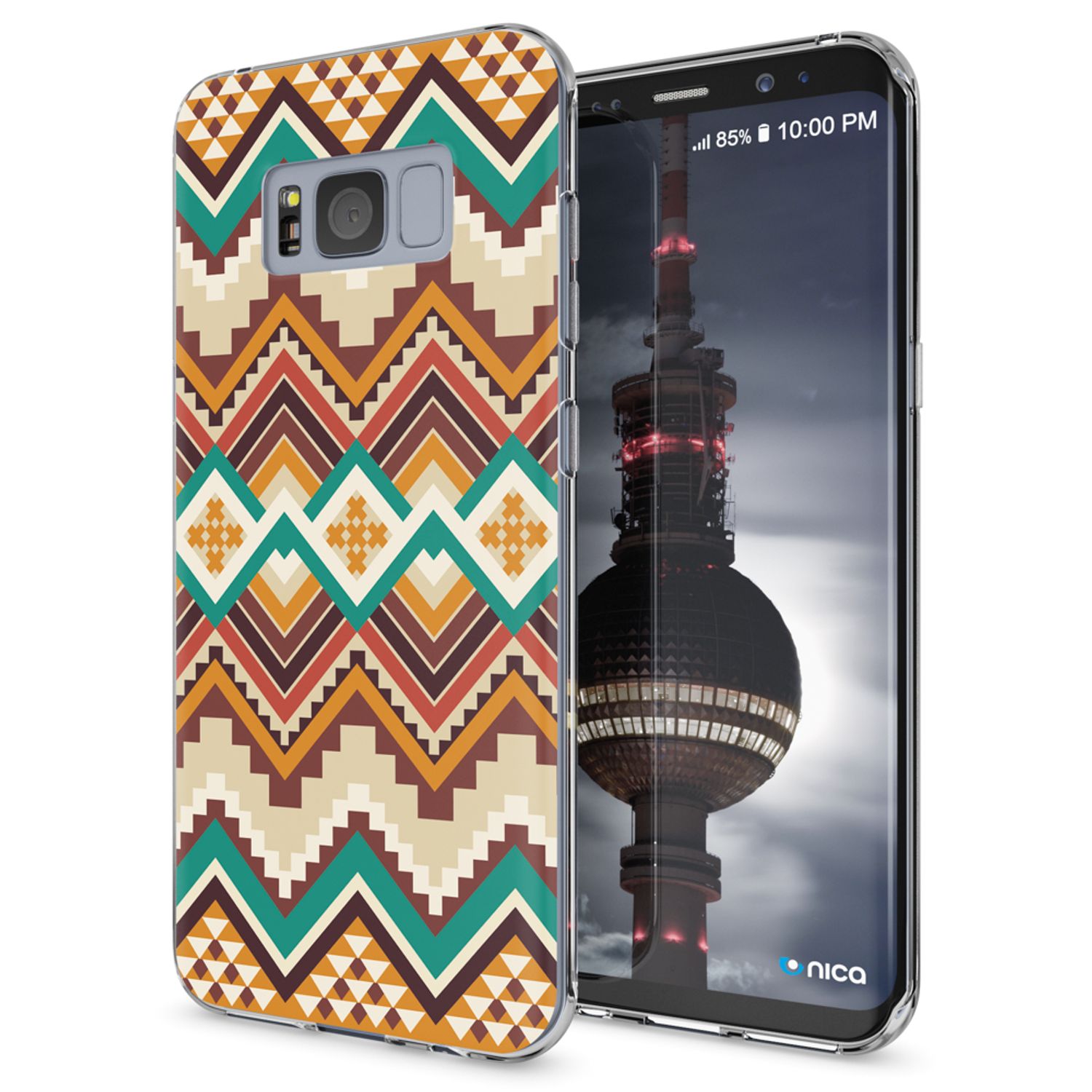 NALIA Handyhülle kompatibel mit Samsung Galaxy S8, Motiv Design Slim Silikon Case Cover, Crystal Schutzhülle Handy-Tasche Dünn, Muster Backcover Bumper Smart-Phone Hülle