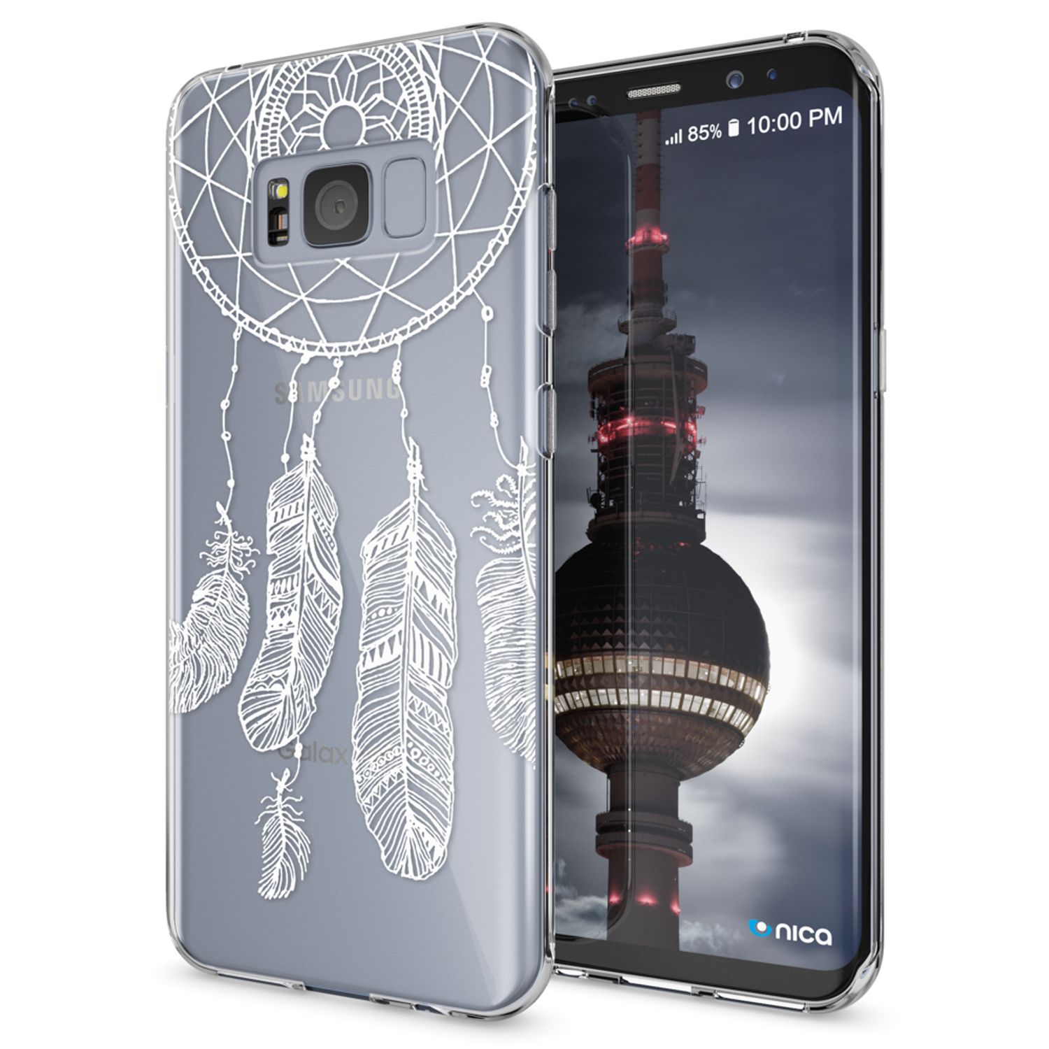 NALIA Handyhülle kompatibel mit Samsung Galaxy S8 Plus, Motiv Design Slim Silikon Case Cover, Crystal Schutzhülle Handy-Tasche Dünn, Muster Backcover Smart-Phone Hülle