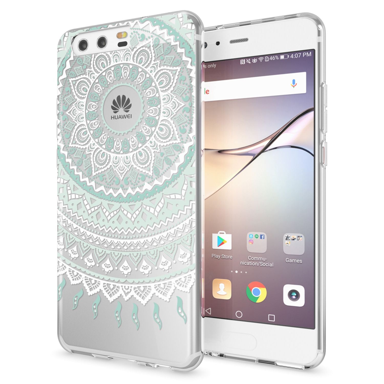 NALIA Handyhülle kompatibel mit Huawei P10, Motiv Design Slim Silikon Case Cover, Crystal Schutzhülle Handy-Tasche Dünn, Muster Etui Backcover Hülle Smart-Phone Bumper