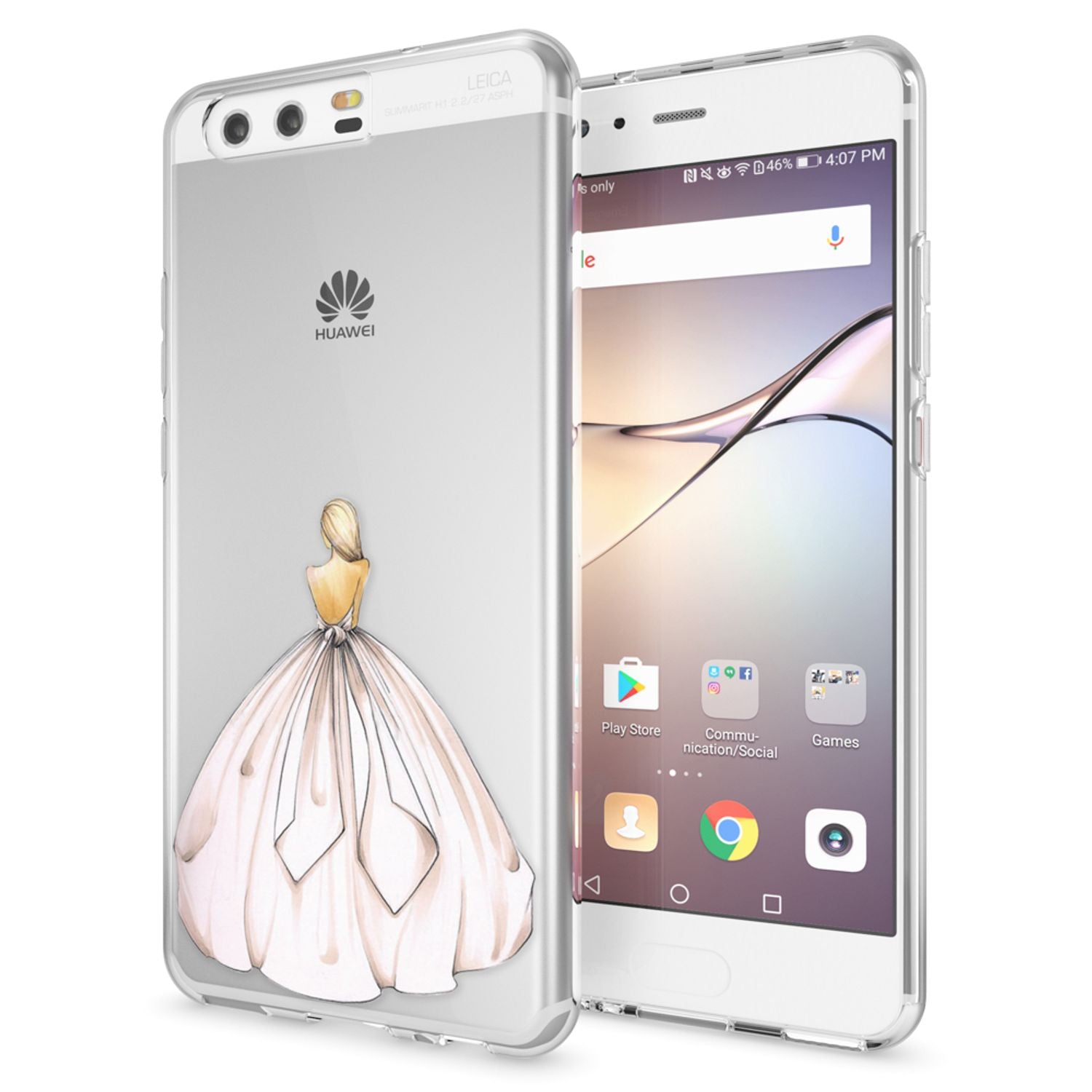 NALIA Handyhülle kompatibel mit Huawei P10, Motiv Design Slim Silikon Case Cover, Crystal Schutzhülle Handy-Tasche Dünn, Muster Etui Backcover Hülle Smart-Phone Bumper