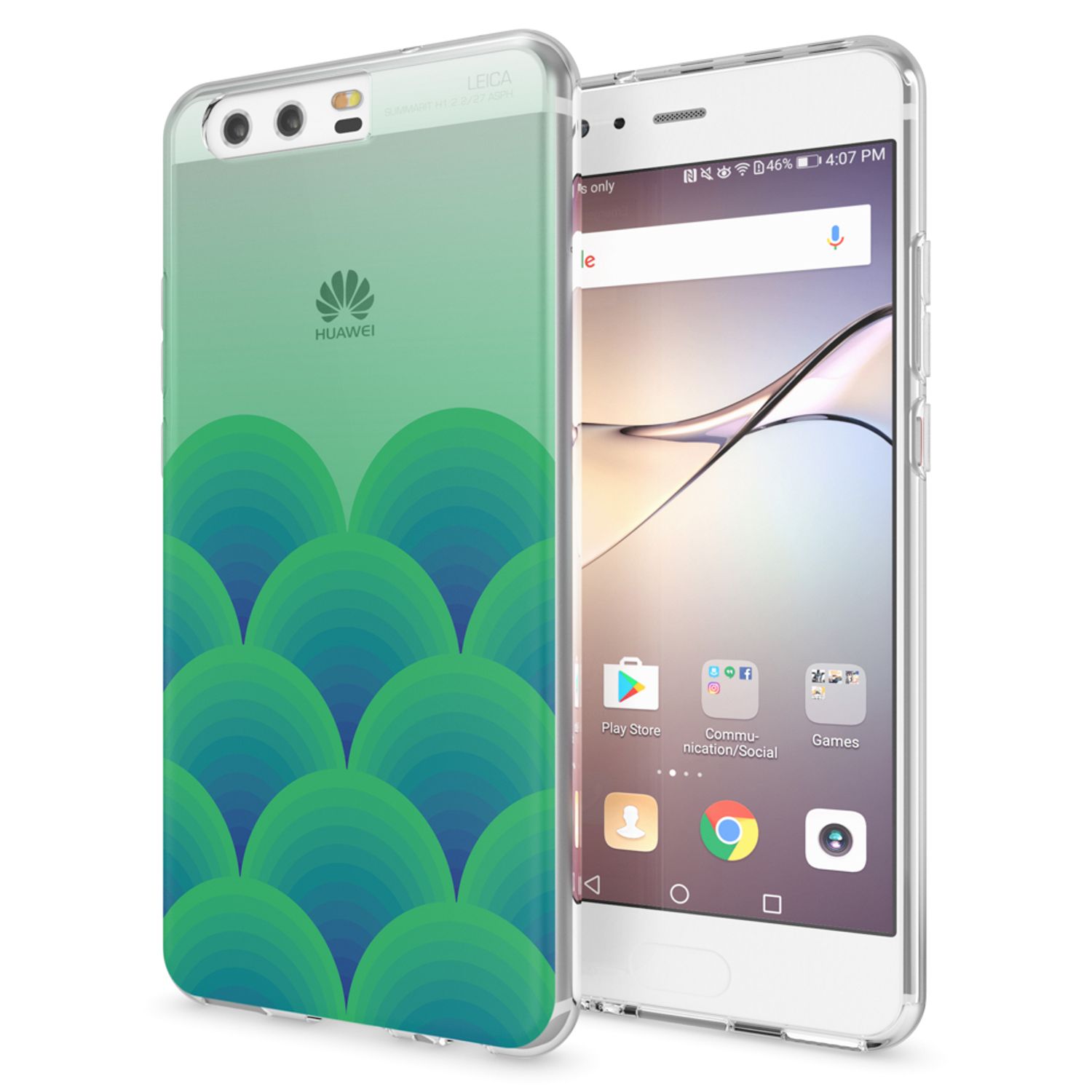 NALIA Handyhülle kompatibel mit Huawei P10, Motiv Design Slim Silikon Case Cover, Crystal Schutzhülle Handy-Tasche Dünn, Muster Etui Backcover Hülle Smart-Phone Bumper