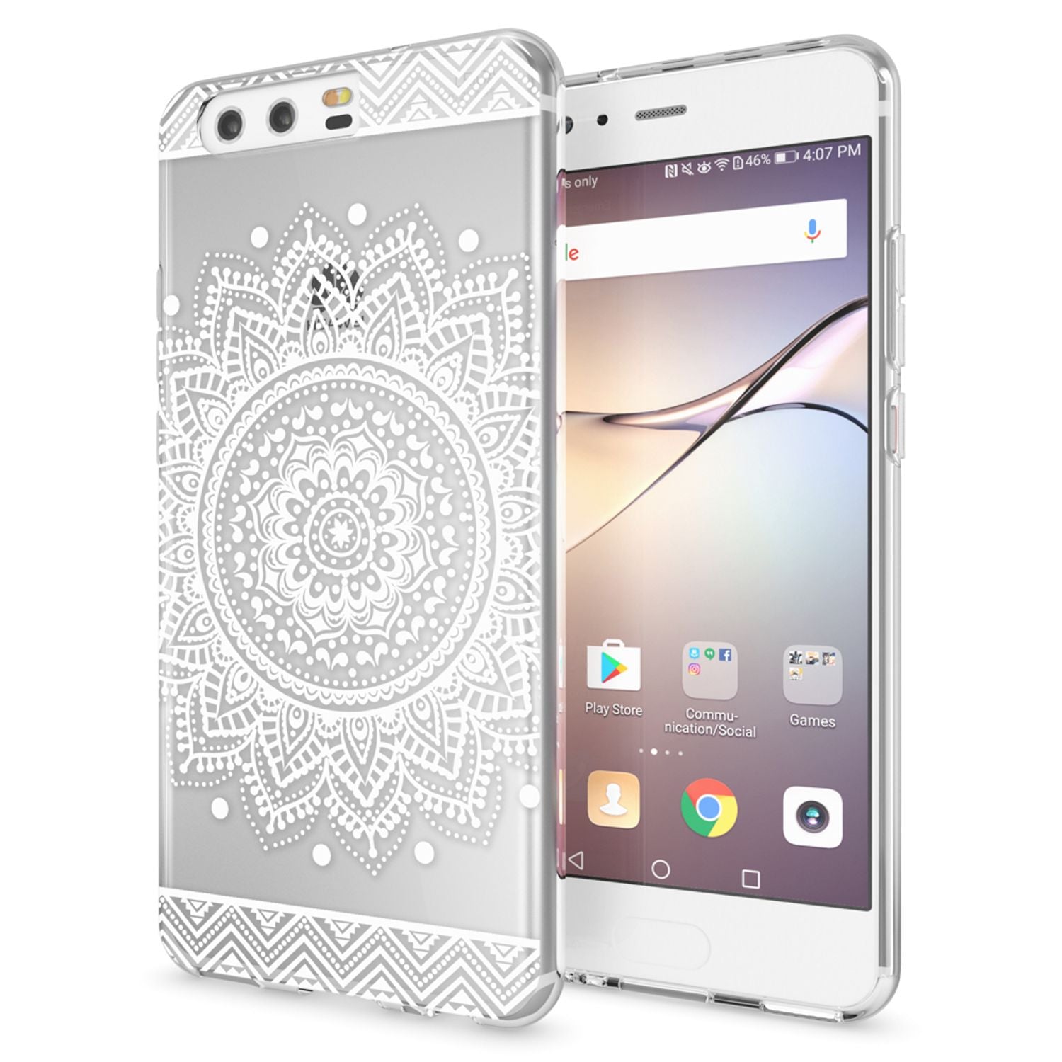 NALIA Handyhülle kompatibel mit Huawei P10, Motiv Design Slim Silikon Case Cover, Crystal Schutzhülle Handy-Tasche Dünn, Muster Etui Backcover Hülle Smart-Phone Bumper