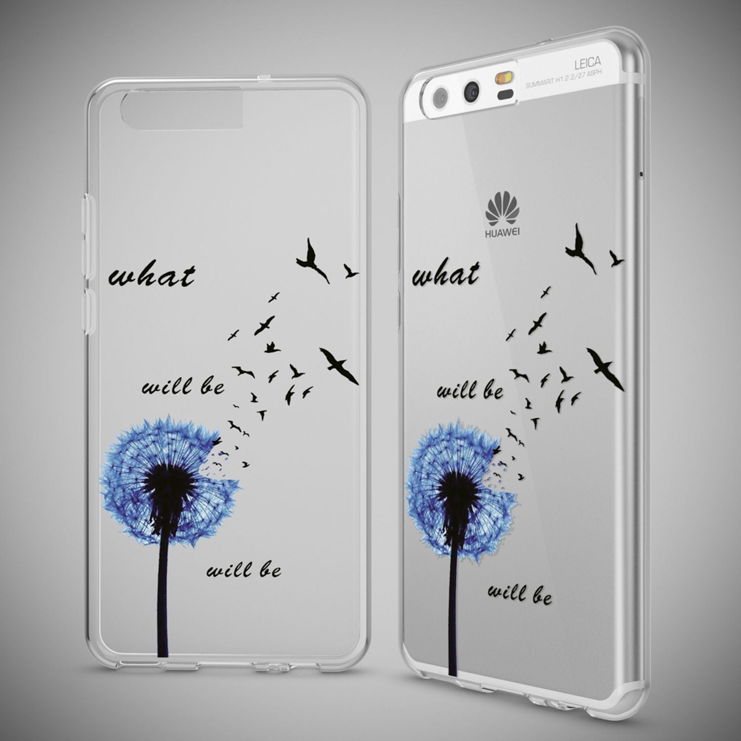 NALIA Handyhülle kompatibel mit Huawei P10, Motiv Design Slim Silikon Case Cover, Crystal Schutzhülle Handy-Tasche Dünn, Muster Etui Backcover Hülle Smart-Phone Bumper