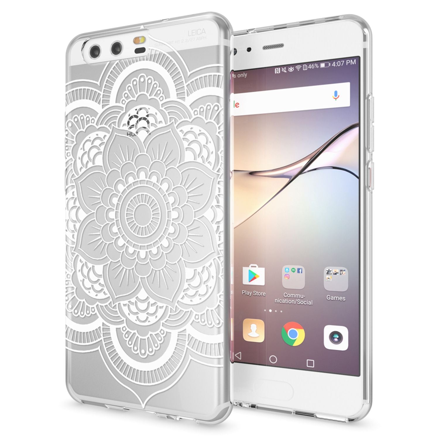 NALIA Handyhülle kompatibel mit Huawei P10, Motiv Design Slim Silikon Case Cover, Crystal Schutzhülle Handy-Tasche Dünn, Muster Etui Backcover Hülle Smart-Phone Bumper