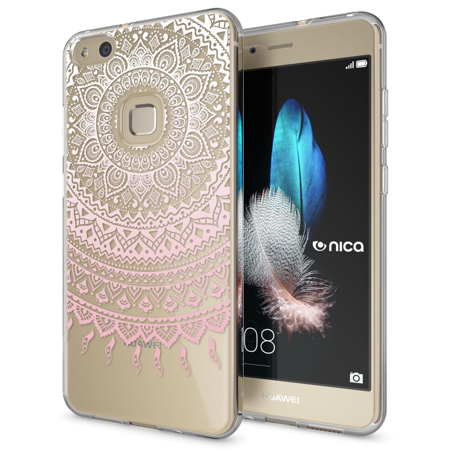 NALIA Handyhülle kompatibel mit Huawei P10 Lite, Motiv Design Slim Silikon Case Cover, Crystal Schutzhülle Handy-Tasche Dünn, Muster Backcover Skin Smart-Phone Hülle