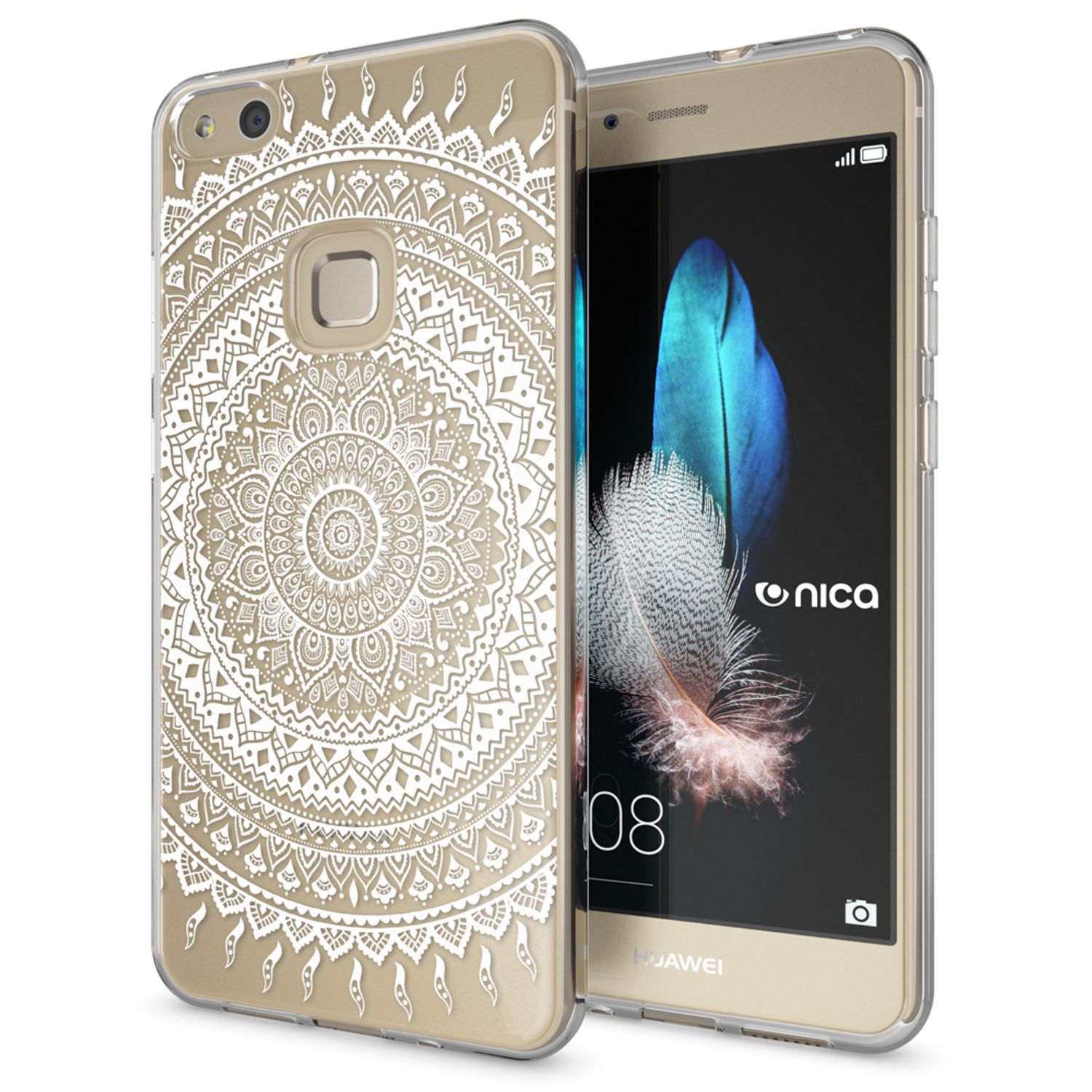 NALIA Handyhülle kompatibel mit Huawei P10 Lite, Motiv Design Slim Silikon Case Cover, Crystal Schutzhülle Handy-Tasche Dünn, Muster Backcover Skin Smart-Phone Hülle