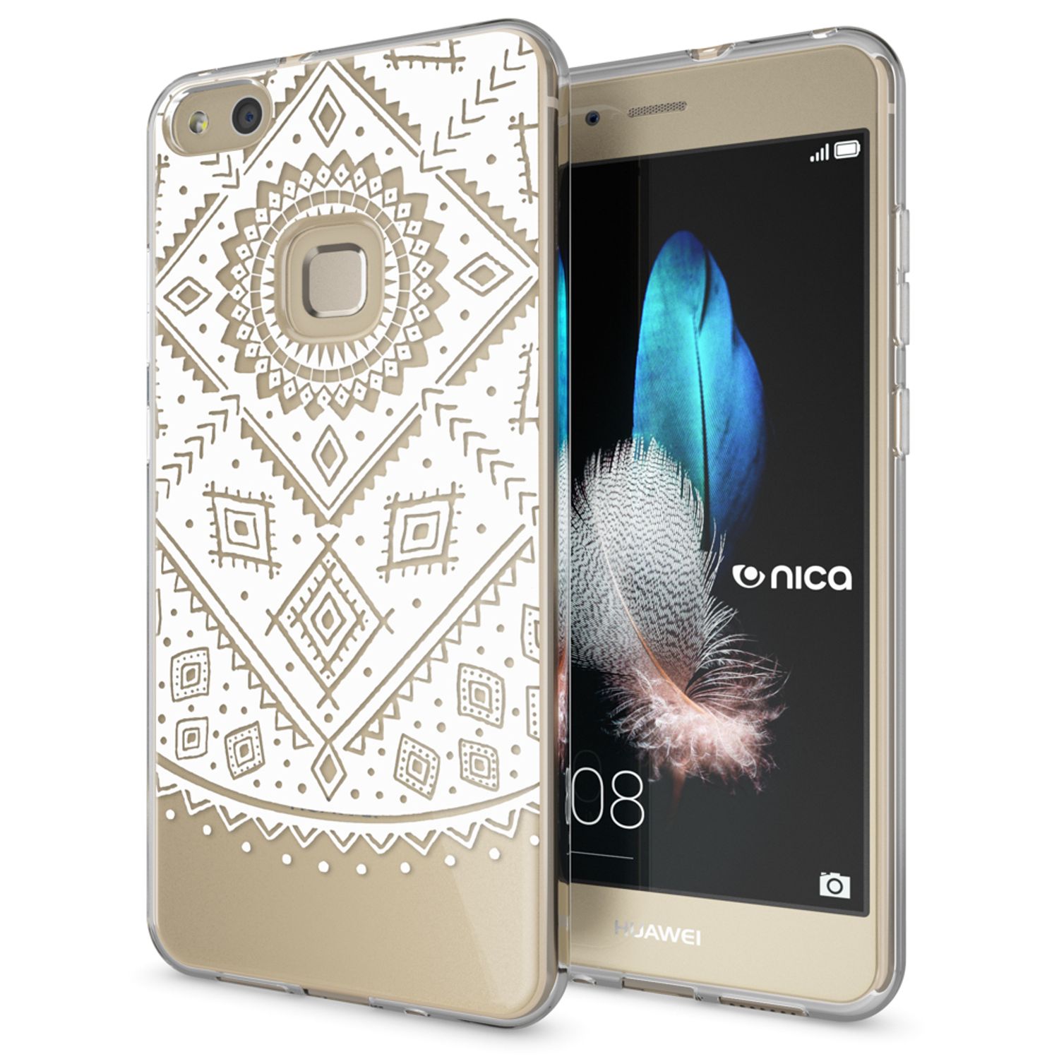 NALIA Handyhülle kompatibel mit Huawei P10 Lite, Motiv Design Slim Silikon Case Cover, Crystal Schutzhülle Handy-Tasche Dünn, Muster Backcover Skin Smart-Phone Hülle