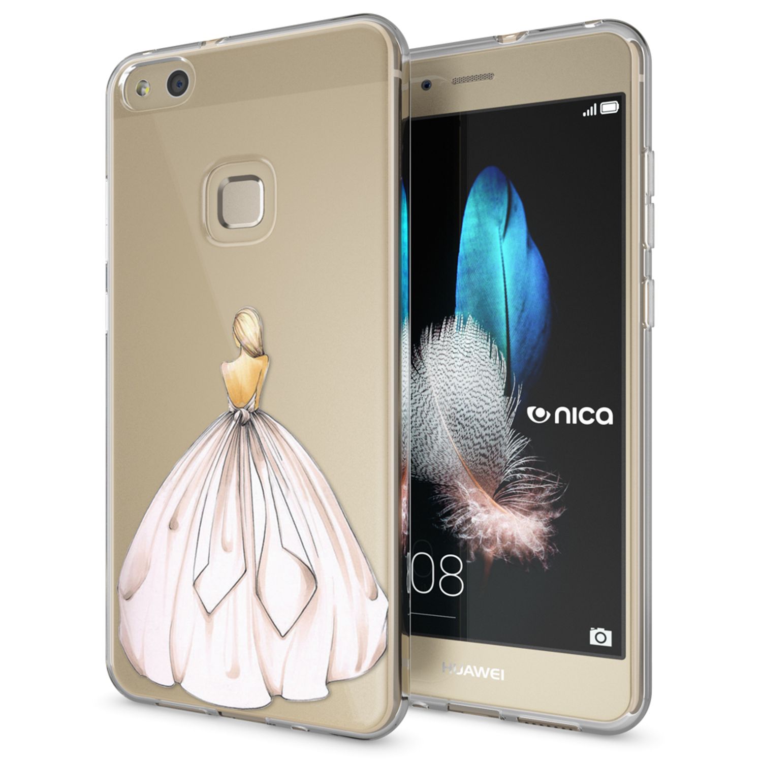 NALIA Handyhülle kompatibel mit Huawei P10 Lite, Motiv Design Slim Silikon Case Cover, Crystal Schutzhülle Handy-Tasche Dünn, Muster Backcover Skin Smart-Phone Hülle