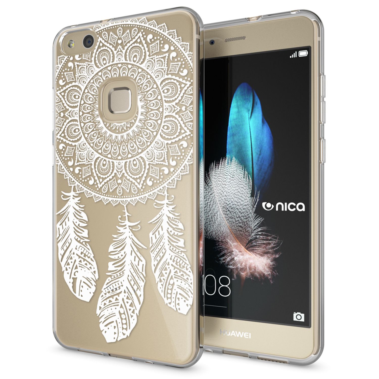 NALIA Handyhülle kompatibel mit Huawei P10 Lite, Motiv Design Slim Silikon Case Cover, Crystal Schutzhülle Handy-Tasche Dünn, Muster Backcover Skin Smart-Phone Hülle