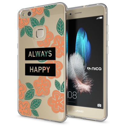 NALIA Handyhülle kompatibel mit Huawei P10 Lite, Motiv Design Slim Silikon Case Cover, Crystal Schutzhülle Handy-Tasche Dünn, Muster Backcover Skin Smart-Phone Hülle