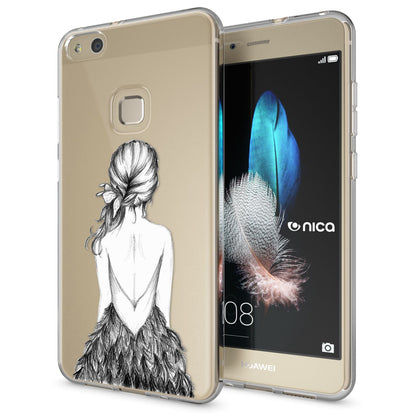 NALIA Handyhülle kompatibel mit Huawei P10 Lite, Motiv Design Slim Silikon Case Cover, Crystal Schutzhülle Handy-Tasche Dünn, Muster Backcover Skin Smart-Phone Hülle