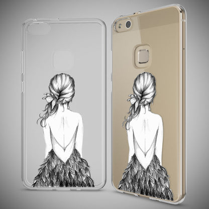 NALIA Handyhülle kompatibel mit Huawei P10 Lite, Motiv Design Slim Silikon Case Cover, Crystal Schutzhülle Handy-Tasche Dünn, Muster Backcover Skin Smart-Phone Hülle