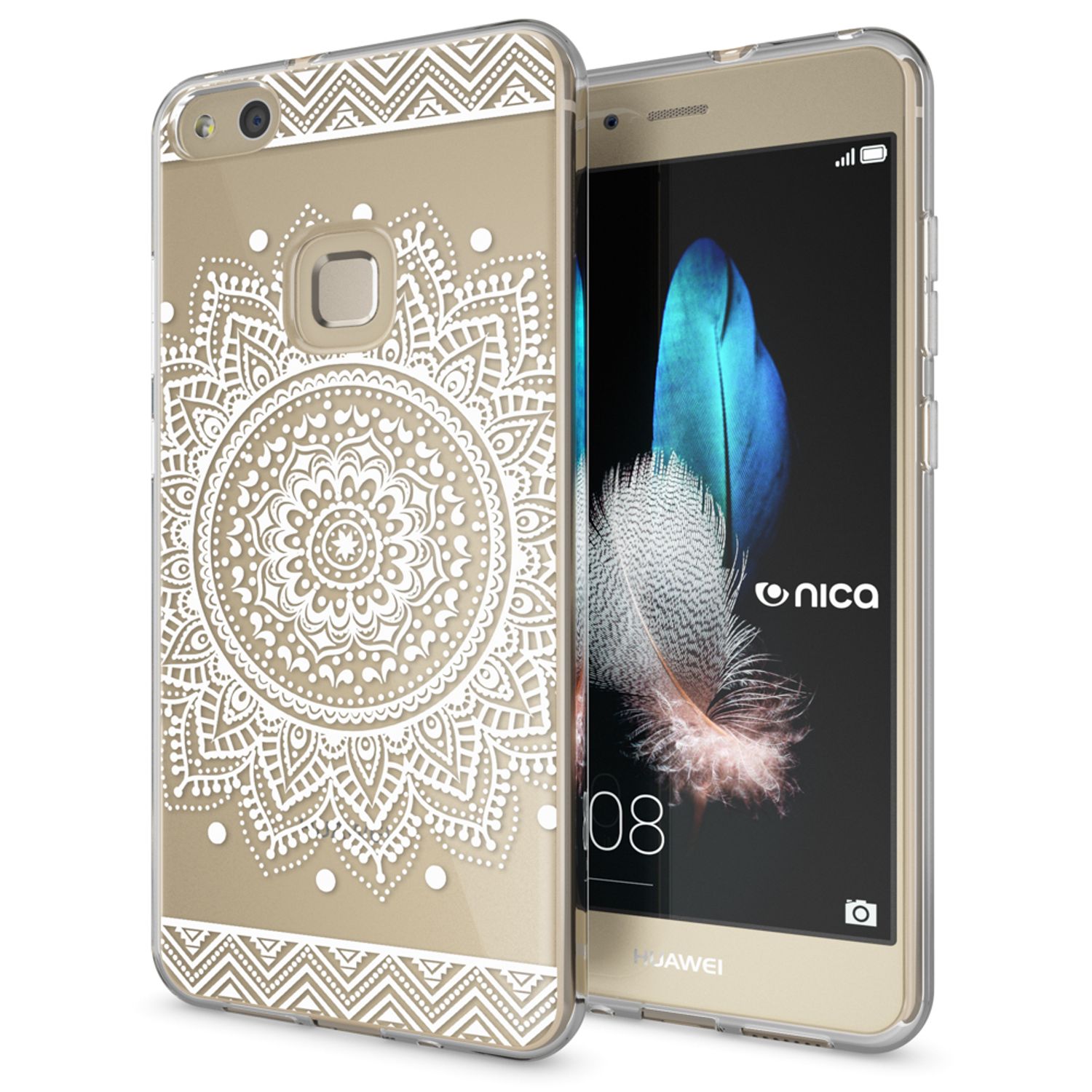 NALIA Handyhülle kompatibel mit Huawei P10 Lite, Motiv Design Slim Silikon Case Cover, Crystal Schutzhülle Handy-Tasche Dünn, Muster Backcover Skin Smart-Phone Hülle