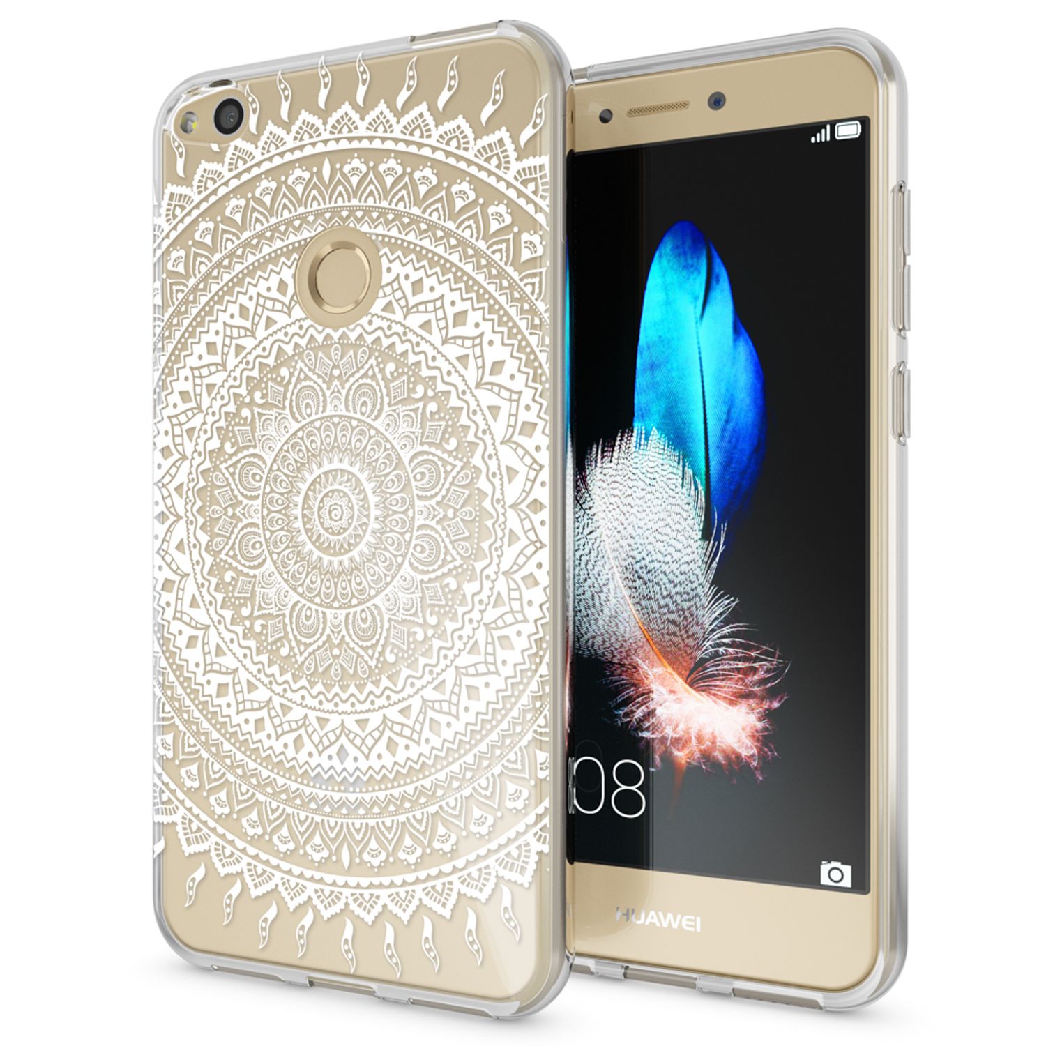 NALIA Handyhülle kompatibel mit Huawei P8 Lite 2017, Motiv Design Slim Silikon Case Cover, Crystal Schutzhülle Handy-Tasche Dünn, Muster Etui Backcover Smart-Phone Hülle