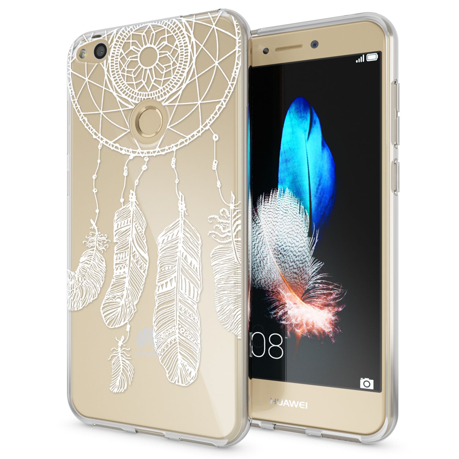 NALIA Handyhülle kompatibel mit Huawei P8 Lite 2017, Motiv Design Slim Silikon Case Cover, Crystal Schutzhülle Handy-Tasche Dünn, Muster Etui Backcover Smart-Phone Hülle