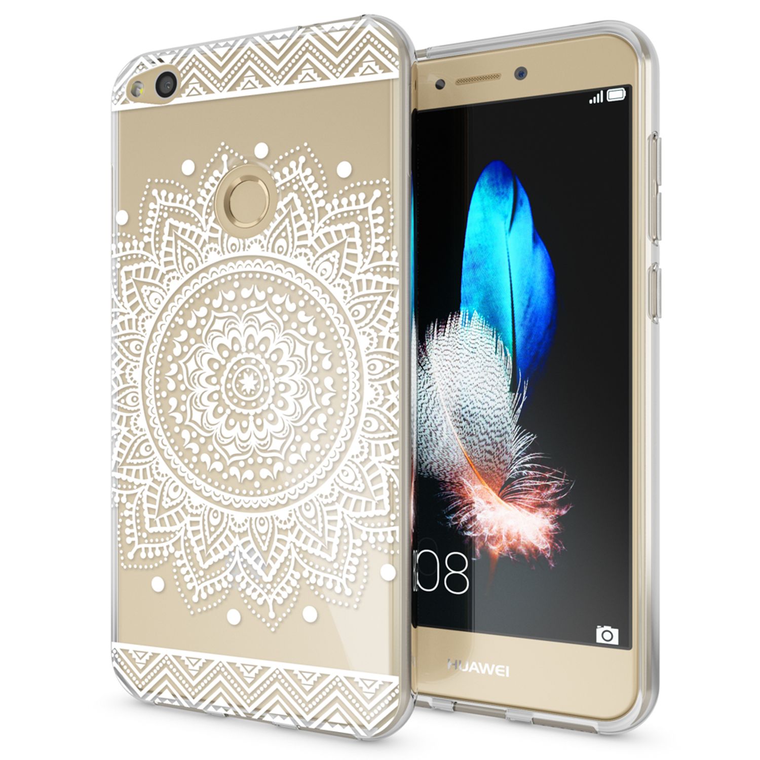 NALIA Handyhülle kompatibel mit Huawei P8 Lite 2017, Motiv Design Slim Silikon Case Cover, Crystal Schutzhülle Handy-Tasche Dünn, Muster Etui Backcover Smart-Phone Hülle