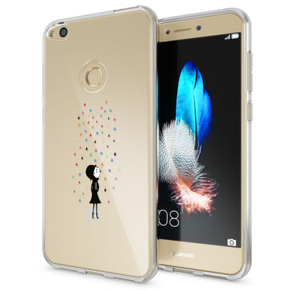 NALIA Handyhülle kompatibel mit Huawei P8 Lite 2017, Motiv Design Slim Silikon Case Cover, Crystal Schutzhülle Handy-Tasche Dünn, Muster Etui Backcover Smart-Phone Hülle