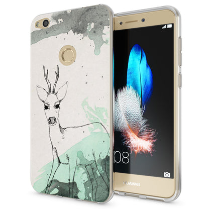 NALIA Handyhülle kompatibel mit Huawei P8 Lite 2017, Motiv Design Slim Silikon Case Cover, Crystal Schutzhülle Handy-Tasche Dünn, Muster Etui Backcover Smart-Phone Hülle