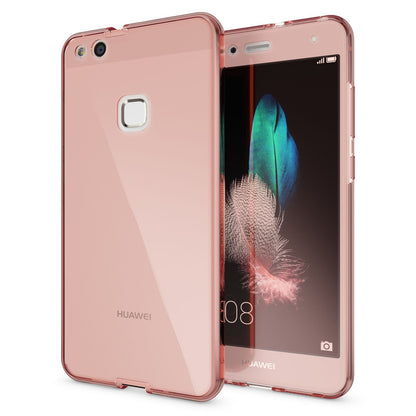 NALIA 360 Grad Hülle kompatibel mit Huawei P10 Lite, Full Cover Vorne Hinten Rundum Schutzhülle, Dünnes Ganzkörper Silikon Case Transparent Handyhülle Display Rückseite Etui