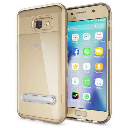 NALIA Ständer Hülle kompatibel mit Samsung Galaxy A5 2017, Silikon Handyhülle Case Transparent Dünn mit Standfunktion, Ultra-Slim Handy-Tasche Schutz-Hülle Back-Cover Etui Bumper