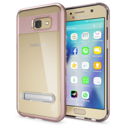 NALIA Ständer Hülle kompatibel mit Samsung Galaxy A5 2017, Silikon Handyhülle Case Transparent Dünn mit Standfunktion, Ultra-Slim Handy-Tasche Schutz-Hülle Back-Cover Etui Bumper