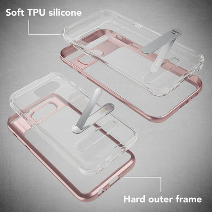 NALIA Ständer Hülle kompatibel mit Samsung Galaxy A5 2017, Silikon Handyhülle Case Transparent Dünn mit Standfunktion, Ultra-Slim Handy-Tasche Schutz-Hülle Back-Cover Etui Bumper