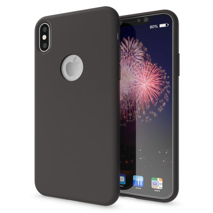 NALIA Liquid Silikon Hülle kompatibel mit iPhone X, Ultra-Slim Handyhülle Hard-Case mit Silk Touch & Microfaser, Dünnes Cover Schutzhülle Skin, Etui Handy-Tasche Backcover Bumper