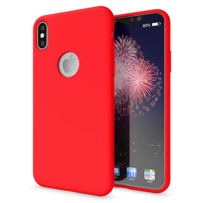 NALIA Liquid Silikon Hülle kompatibel mit iPhone X, Ultra-Slim Handyhülle Hard-Case mit Silk Touch & Microfaser, Dünnes Cover Schutzhülle Skin, Etui Handy-Tasche Backcover Bumper