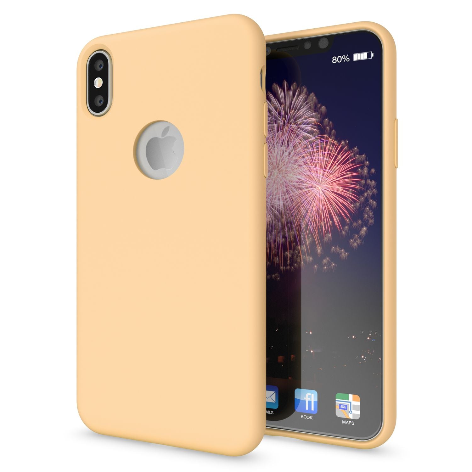 NALIA Liquid Silikon Hülle kompatibel mit iPhone X, Ultra-Slim Handyhülle Hard-Case mit Silk Touch & Microfaser, Dünnes Cover Schutzhülle Skin, Etui Handy-Tasche Backcover Bumper