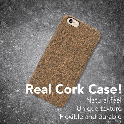 NALIA Kork Hülle kompatibel mit iPhone 6 6S, Natur-Holz Look Handyhülle Handy-Tasche Dünnes Ultra-Slim Hardcase Schutz Etui Backcover Bumper Cover Case Schutzhülle