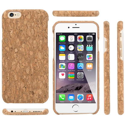 NALIA Kork Hülle kompatibel mit iPhone 6 6S, Natur-Holz Look Handyhülle Handy-Tasche Dünnes Ultra-Slim Hardcase Schutz Etui Backcover Bumper Cover Case Schutzhülle