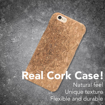 NALIA Kork Hülle kompatibel mit iPhone 6 6S, Natur-Holz Look Handyhülle Handy-Tasche Dünnes Ultra-Slim Hardcase Schutz Etui Backcover Bumper Cover Case Schutzhülle