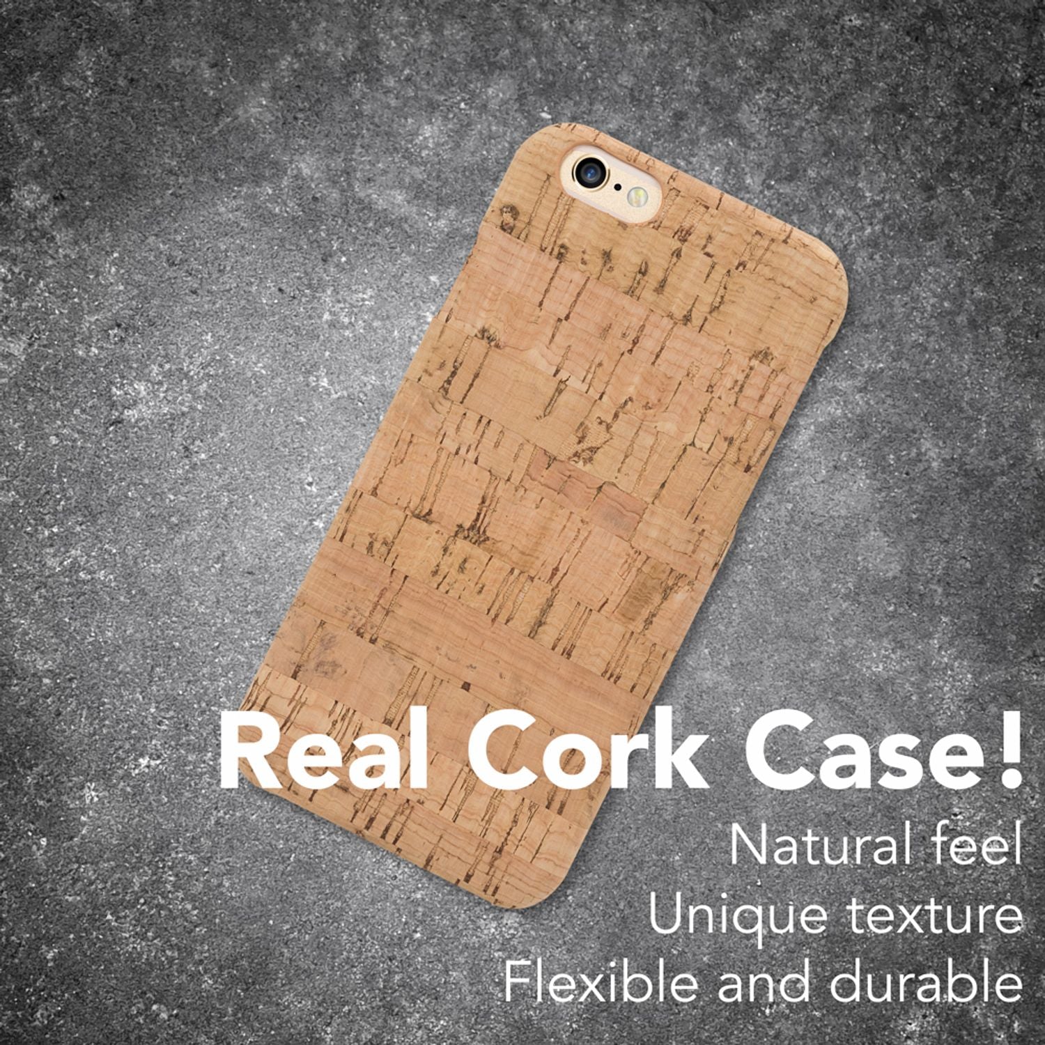 NALIA Kork Hülle kompatibel mit iPhone 6 6S, Natur-Holz Look Handyhülle Handy-Tasche Dünnes Ultra-Slim Hardcase Schutz Etui Backcover Bumper Cover Case Schutzhülle