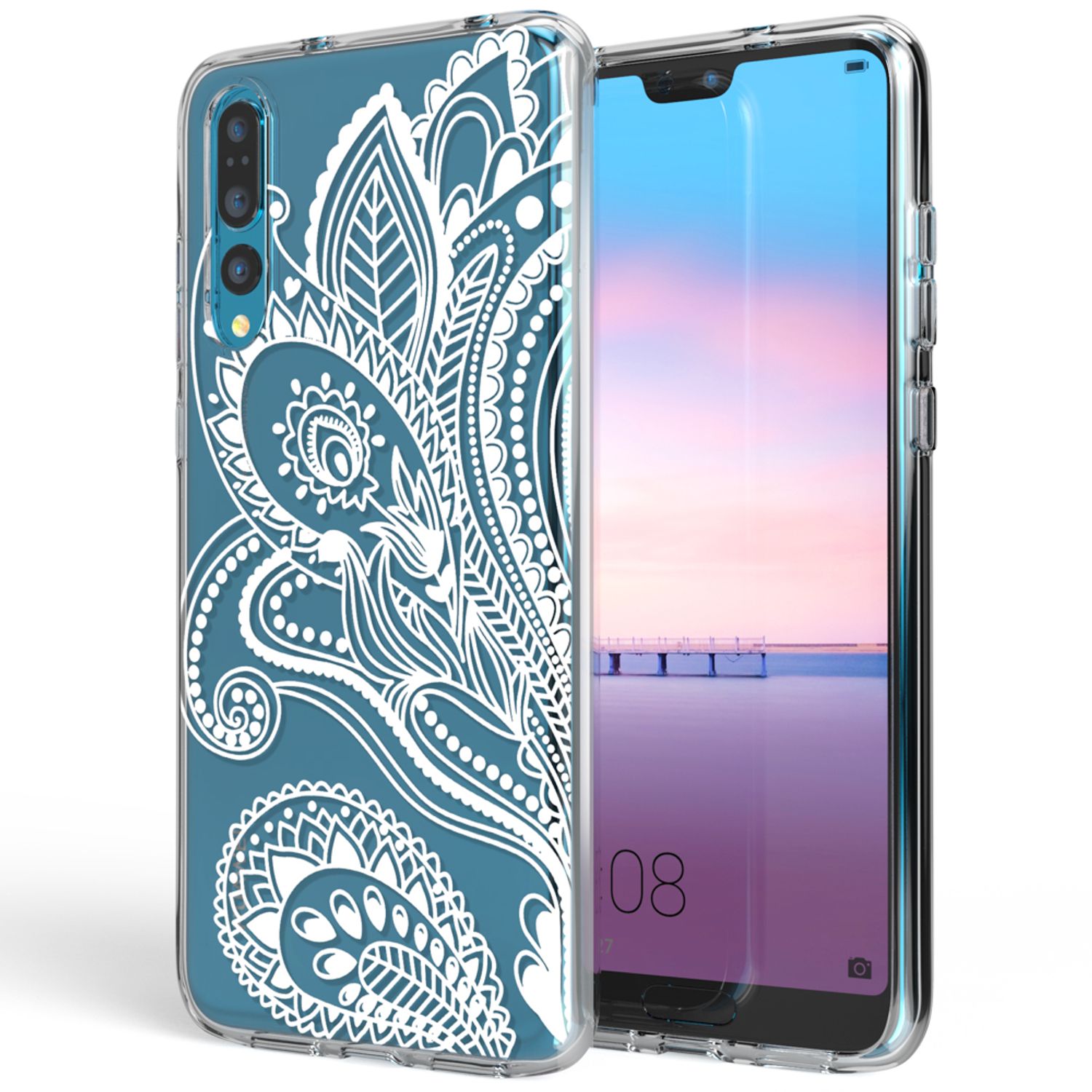 NALIA Handyhülle kompatibel mit Huawei P20 Pro, Slim Silikon Motiv Case Crystal Schutzhülle Dünn Durchsichtig, Etui Handy-Tasche Back-Cover Transparent Bumper