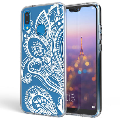 NALIA Handyhülle kompatibel mit Huawei P20 Lite, Slim Silikon Motiv Case Back-Cover Crystal Schutzhülle Dünn Durchsichtig, Etui Handy-Tasche Transparent Bumper