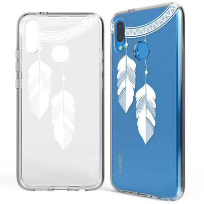 NALIA Handyhülle kompatibel mit Huawei P20 Lite, Slim Silikon Motiv Case Back-Cover Crystal Schutzhülle Dünn Durchsichtig, Etui Handy-Tasche Transparent Bumper