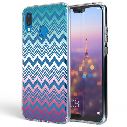 NALIA Handyhülle kompatibel mit Huawei P20 Lite, Slim Silikon Motiv Case Back-Cover Crystal Schutzhülle Dünn Durchsichtig, Etui Handy-Tasche Transparent Bumper