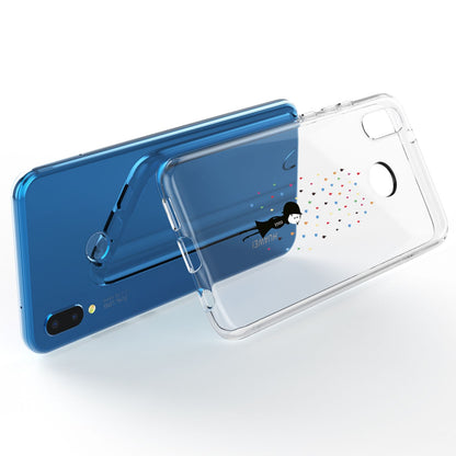 NALIA Handyhülle kompatibel mit Huawei P20 Lite, Slim Silikon Motiv Case Back-Cover Crystal Schutzhülle Dünn Durchsichtig, Etui Handy-Tasche Transparent Bumper