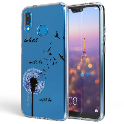 NALIA Handyhülle kompatibel mit Huawei P20 Lite, Slim Silikon Motiv Case Back-Cover Crystal Schutzhülle Dünn Durchsichtig, Etui Handy-Tasche Transparent Bumper