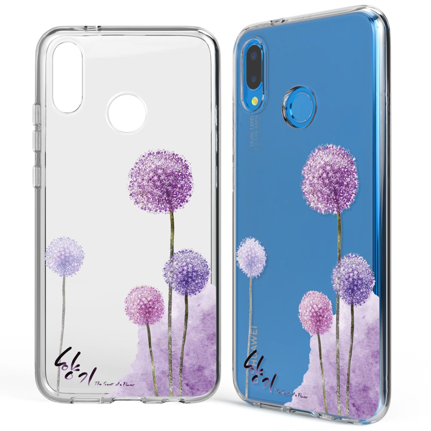 NALIA Handyhülle kompatibel mit Huawei P20 Lite, Slim Silikon Motiv Case Back-Cover Crystal Schutzhülle Dünn Durchsichtig, Etui Handy-Tasche Transparent Bumper