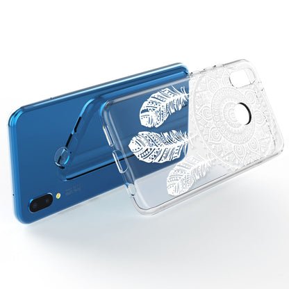 NALIA Handyhülle kompatibel mit Huawei P20 Lite, Slim Silikon Motiv Case Back-Cover Crystal Schutzhülle Dünn Durchsichtig, Etui Handy-Tasche Transparent Bumper