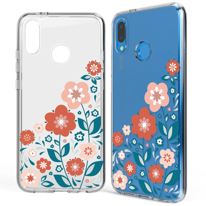 NALIA Handyhülle kompatibel mit Huawei P20 Lite, Slim Silikon Motiv Case Back-Cover Crystal Schutzhülle Dünn Durchsichtig, Etui Handy-Tasche Transparent Bumper