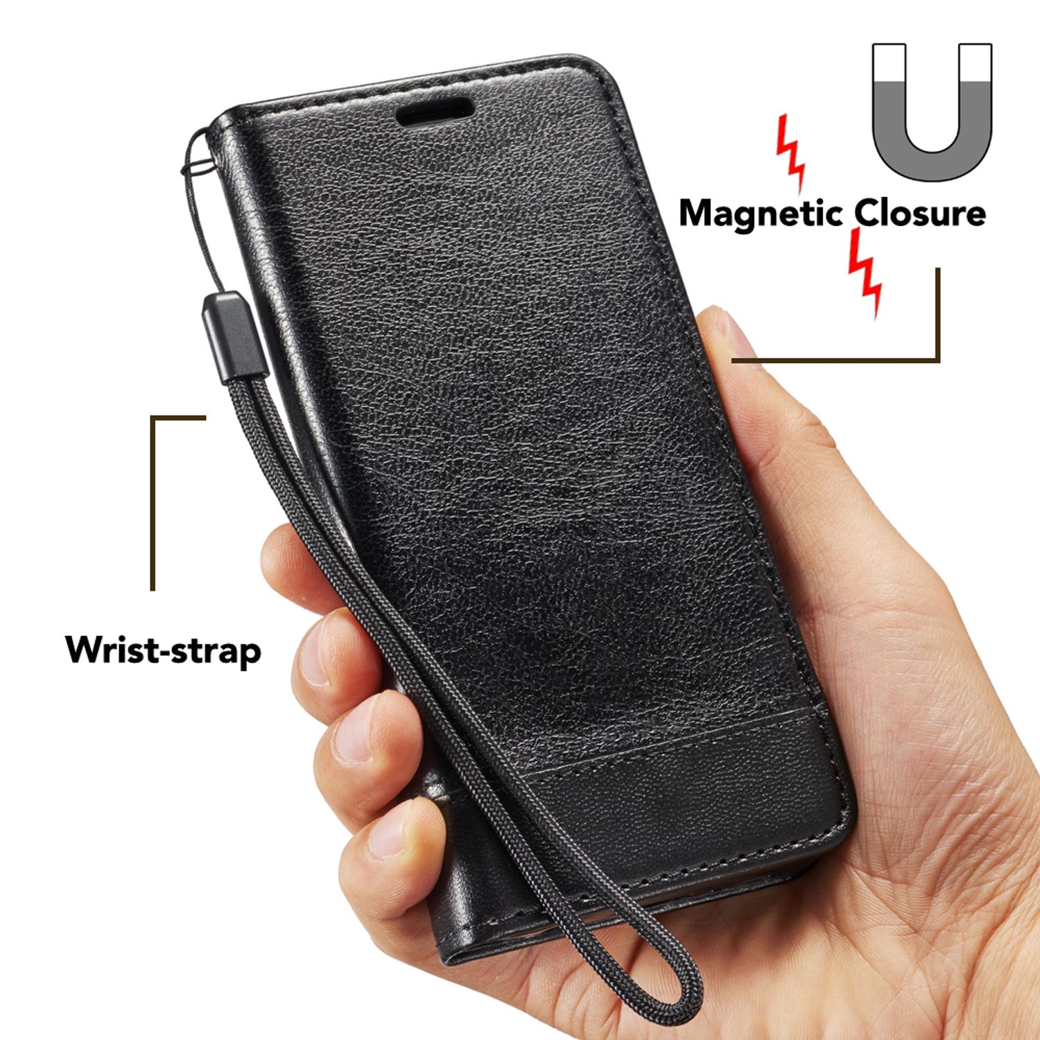 NALIA Handyhülle kompatibel mit Samsung Galaxy S9 Plus, Slim Kickstand Handyhülle Flip-Case Kunst-Leder Cover mit Magnet, Etui Ganzkörper Schutz Dünne Rundum Handy-Tasche Bumper