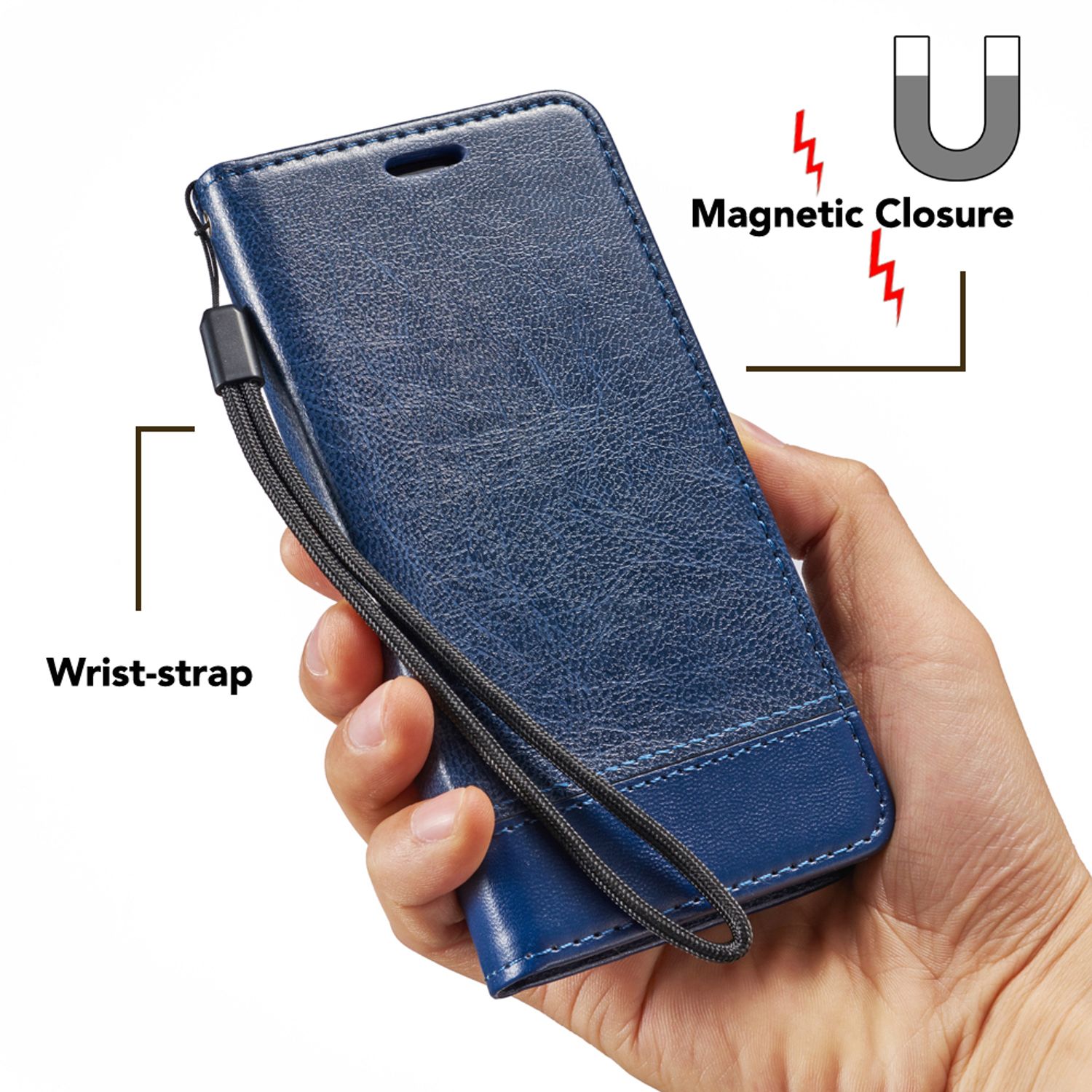 NALIA Handyhülle kompatibel mit Samsung Galaxy S9 Plus, Slim Kickstand Handyhülle Flip-Case Kunst-Leder Cover mit Magnet, Etui Ganzkörper Schutz Dünne Rundum Handy-Tasche Bumper