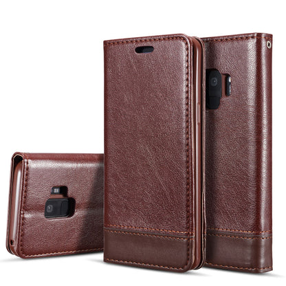 NALIA Handyhülle kompatibel mit Samsung Galaxy S9 Plus, Slim Kickstand Handyhülle Flip-Case Kunst-Leder Cover mit Magnet, Etui Ganzkörper Schutz Dünne Rundum Handy-Tasche Bumper