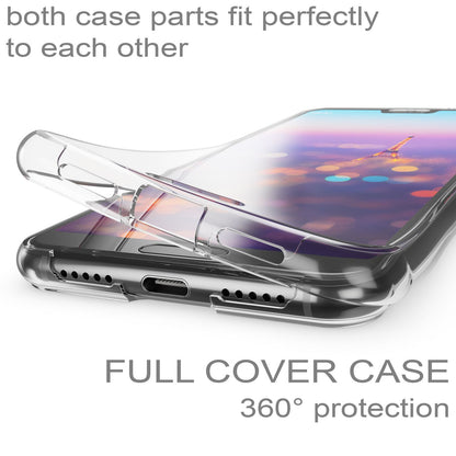 NALIA 360 Grad Handyhülle kompatibel mit Huawei P20, Full-Cover vorne hinten Hülle Doppel-Schutz, Dünn Ganzkörper Case Silikon Etui Handytasche Transparent Displayschutz Rückseite